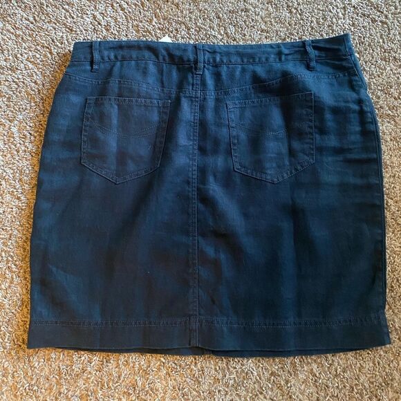 💼Dark Blue, Linen, Mini Skirt, J.Jill NWT - Picture 3 of 7